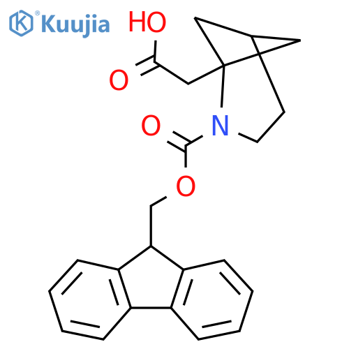 2-(2-{(9H-fluoren-9-yl)methoxycarbonyl}-2-azabicyclo3.1.1heptan-1-yl)acetic acid structure