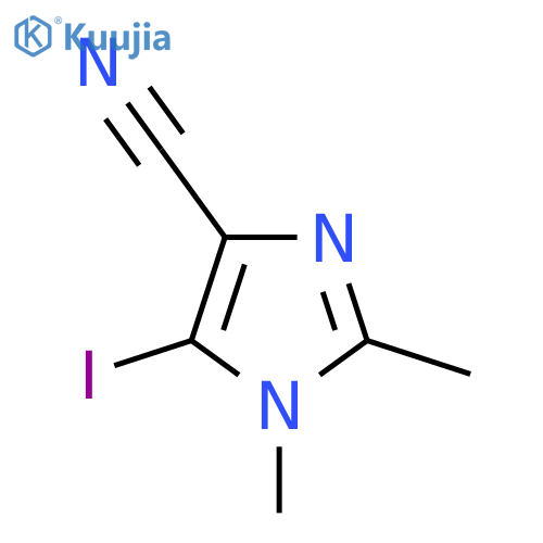5-iodo-1,2-dimethyl-1H-imidazole-4-carbonitrile structure
