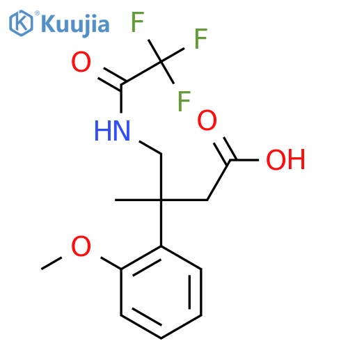 3-(2-Methoxyphenyl)-3-methyl-4-(2,2,2-trifluoroacetamido)butanoic acid structure