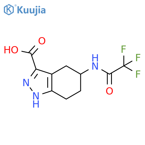 5-(2,2,2-trifluoroacetamido)-4,5,6,7-tetrahydro-1H-indazole-3-carboxylic acid structure