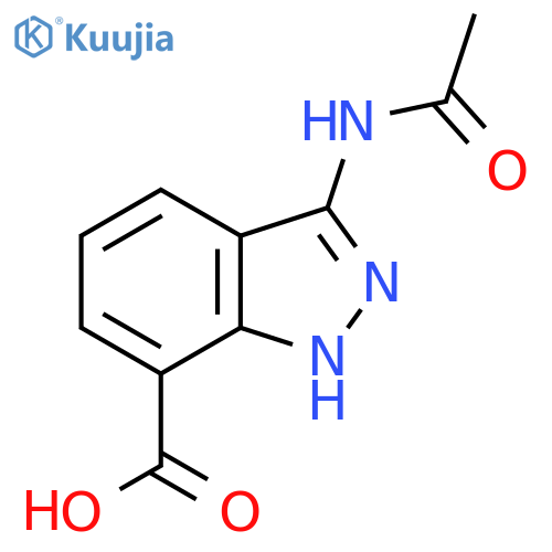 3-acetamido-1H-indazole-7-carboxylic acid structure