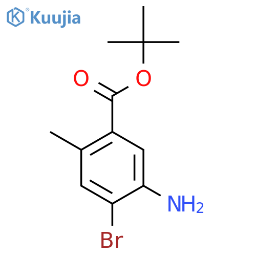 Tert-butyl 5-amino-4-bromo-2-methylbenzoate structure