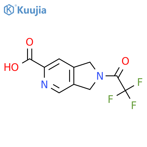 2-(2,2,2-trifluoroacetyl)-1H,2H,3H-pyrrolo[3,4-c]pyridine-6-carboxylic acid structure