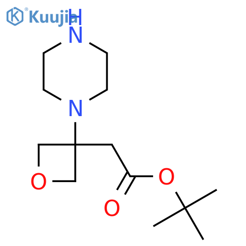 Tert-butyl 2-[3-(piperazin-1-yl)oxetan-3-yl]acetate structure