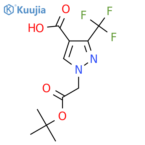 1-[2-(tert-butoxy)-2-oxoethyl]-3-(trifluoromethyl)-1H-pyrazole-4-carboxylic acid structure