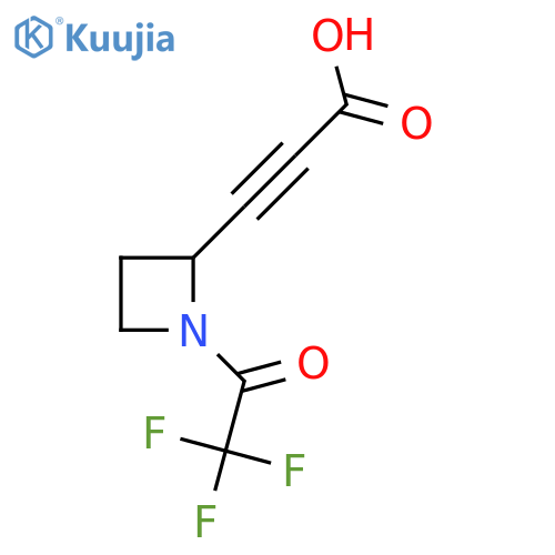 3-[1-(2,2,2-Trifluoroacetyl)azetidin-2-yl]prop-2-ynoic acid structure