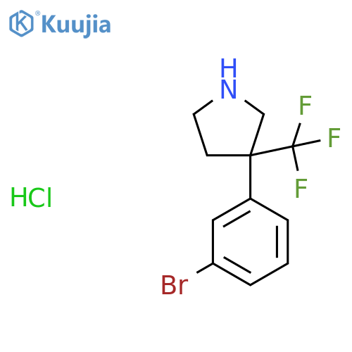 3-(3-Bromophenyl)-3-(trifluoromethyl)pyrrolidine hydrochloride structure