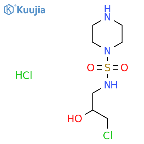 1-Chloro-3-[(piperazine-1-sulfonyl)amino]propan-2-ol hydrochloride structure