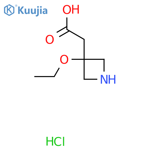 2-(3-Ethoxyazetidin-3-yl)acetic acid hydrochloride structure