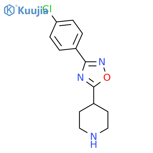 4-[3-(4-chlorophenyl)-1,2,4-oxadiazol-5-yl]piperidine structure