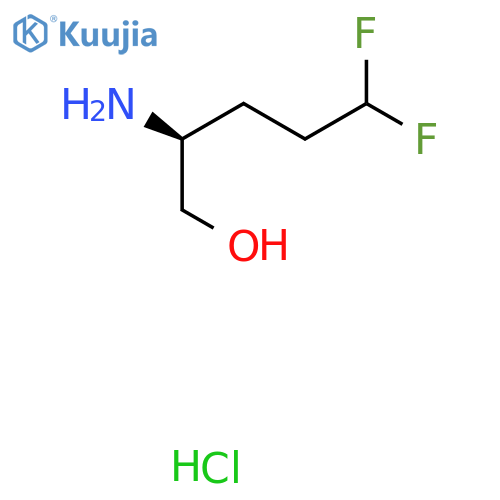 (2S)-2-amino-5,5-difluoropentan-1-ol hydrochloride structure
