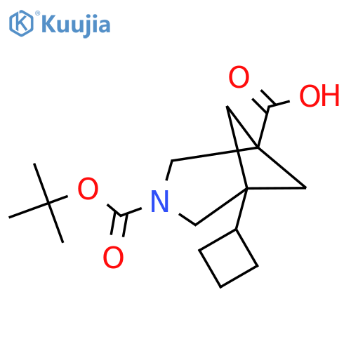 3-(tert-Butoxycarbonyl)-5-cyclobutyl-3-azabicyclo[3.1.1]heptane-1-carboxylic acid structure