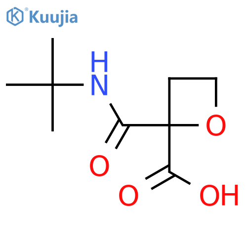 2-(Tert-butylcarbamoyl)oxetane-2-carboxylic acid structure