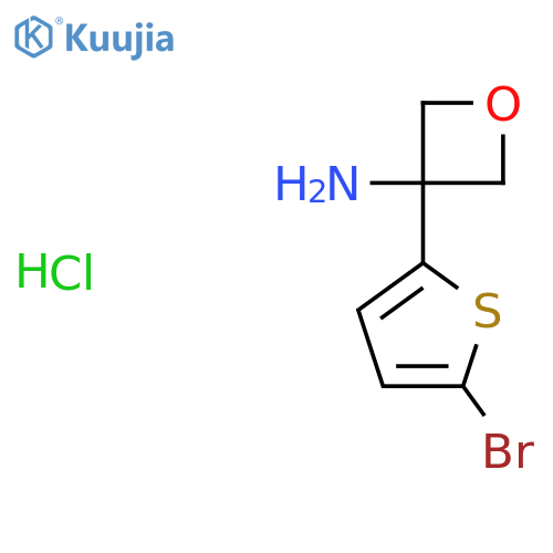 3-(5-Bromothiophen-2-yl)oxetan-3-amine hydrochloride structure