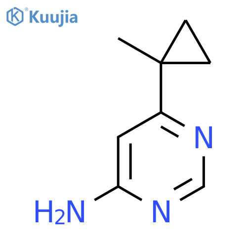 6-(1-Methylcyclopropyl)pyrimidin-4-amine structure