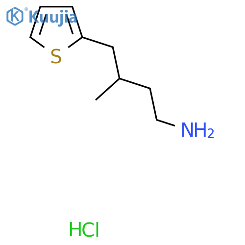 3-Methyl-4-(thiophen-2-yl)butan-1-amine hydrochloride structure