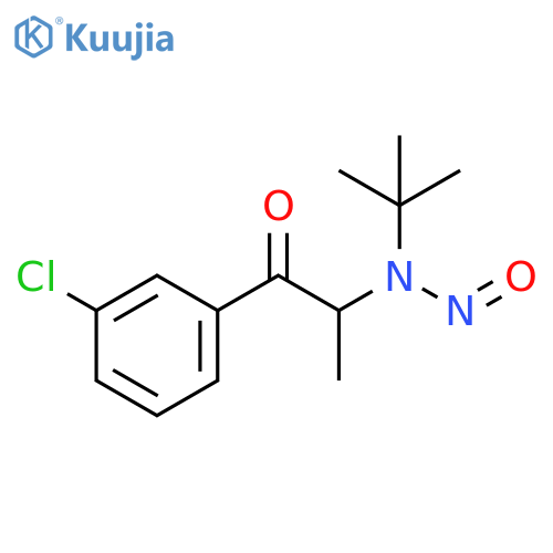 2-tert-butyl(nitroso)amino-1-(3-chlorophenyl)propan-1-one structure