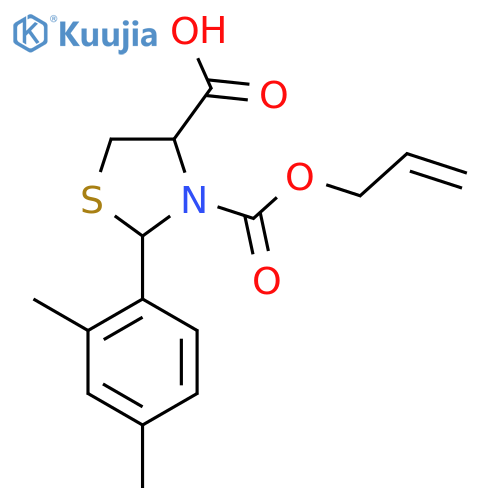 2-(2,4-Dimethylphenyl)-3-[(prop-2-en-1-yloxy)carbonyl]-1,3-thiazolidine-4-carboxylic acid structure