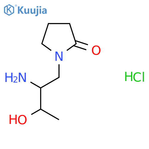 1-(2-Amino-3-hydroxybutyl)pyrrolidin-2-one hydrochloride structure