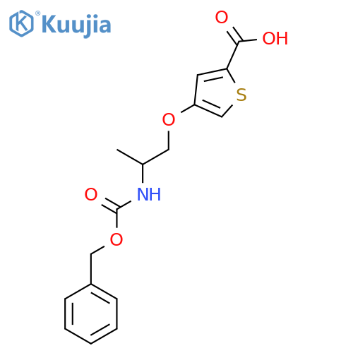 4-(2-{[(Benzyloxy)carbonyl]amino}propoxy)thiophene-2-carboxylic acid structure