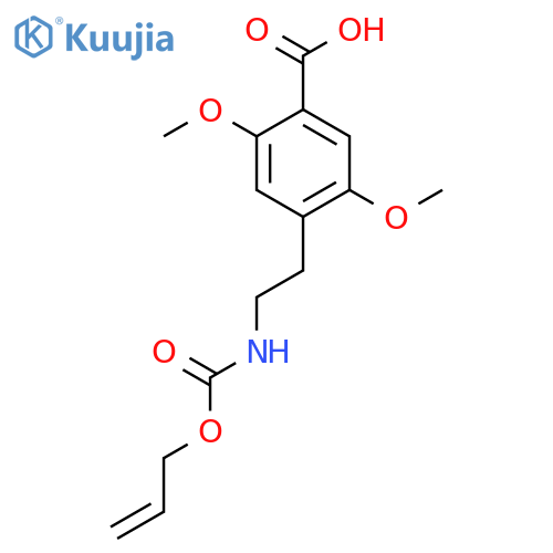 2,5-Dimethoxy-4-(2-{[(prop-2-en-1-yloxy)carbonyl]amino}ethyl)benzoic acid structure