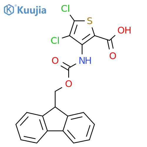 4,5-dichloro-3-({[(9H-fluoren-9-yl)methoxy]carbonyl}amino)thiophene-2-carboxylic acid structure