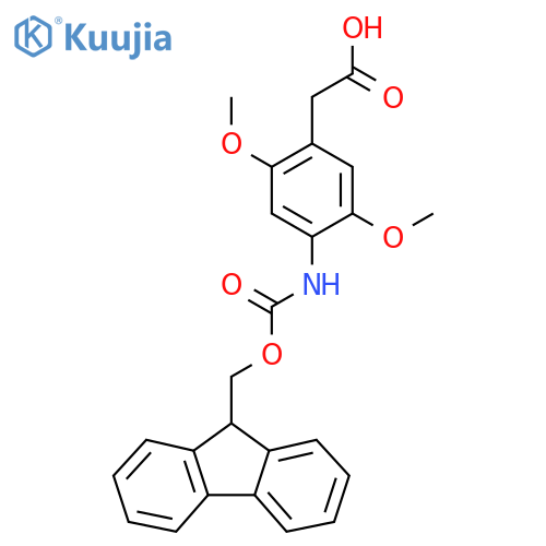 2-[4-({[(9H-fluoren-9-yl)methoxy]carbonyl}amino)-2,5-dimethoxyphenyl]acetic acid structure