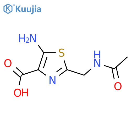 5-Amino-2-(acetamidomethyl)-1,3-thiazole-4-carboxylic acid structure