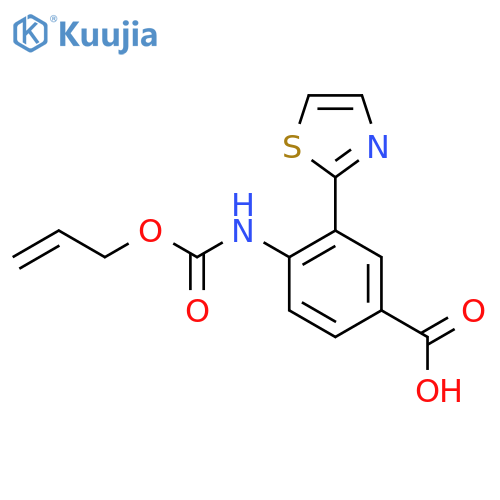 4-{[(Prop-2-en-1-yloxy)carbonyl]amino}-3-(1,3-thiazol-2-yl)benzoic acid structure