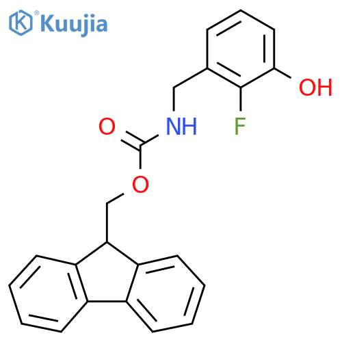 (9H-fluoren-9-yl)methyl N-[(2-fluoro-3-hydroxyphenyl)methyl]carbamate structure