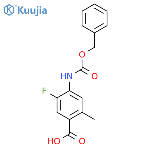 4-{[(Benzyloxy)carbonyl]amino}-5-fluoro-2-methylbenzoic acid structure
