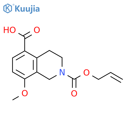 8-Methoxy-2-[(prop-2-en-1-yloxy)carbonyl]-1,2,3,4-tetrahydroisoquinoline-5-carboxylic acid structure