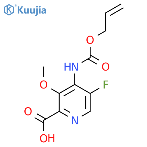 5-Fluoro-3-methoxy-4-{[(prop-2-en-1-yloxy)carbonyl]amino}pyridine-2-carboxylic acid structure
