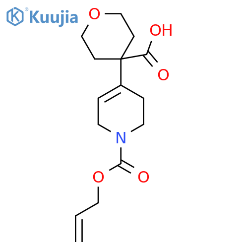 4-{1-[(Prop-2-en-1-yloxy)carbonyl]-1,2,3,6-tetrahydropyridin-4-yl}oxane-4-carboxylic acid structure