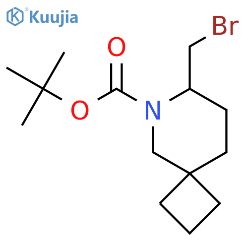 Tert-butyl 7-(bromomethyl)-6-azaspiro[3.5]nonane-6-carboxylate structure