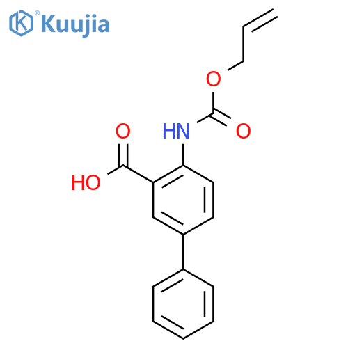 4-{[(Prop-2-en-1-yloxy)carbonyl]amino}-[1,1'-biphenyl]-3-carboxylic acid structure