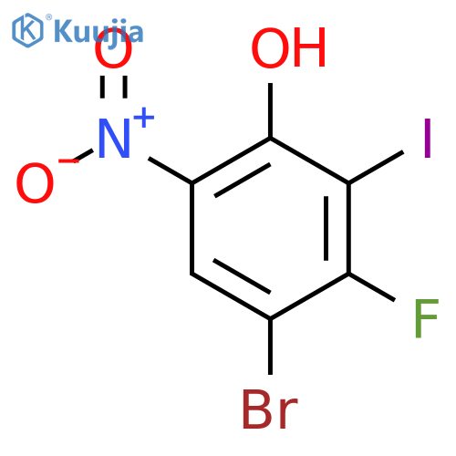 4-Bromo-3-fluoro-2-iodo-6-nitrophenol structure