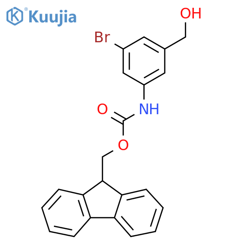 (9H-fluoren-9-yl)methyl N-[3-bromo-5-(hydroxymethyl)phenyl]carbamate structure