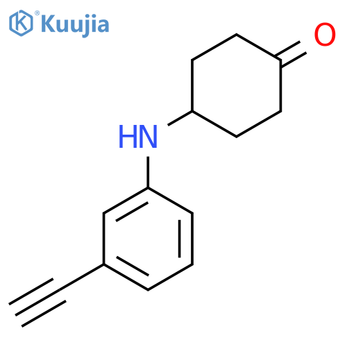 4-[(3-Ethynylphenyl)amino]cyclohexan-1-one structure