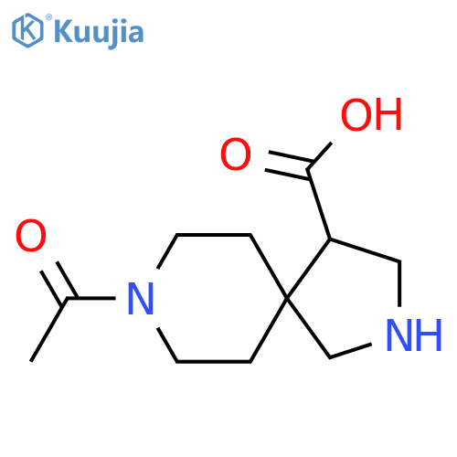 8-Acetyl-2,8-diazaspiro[4.5]decane-4-carboxylic acid structure