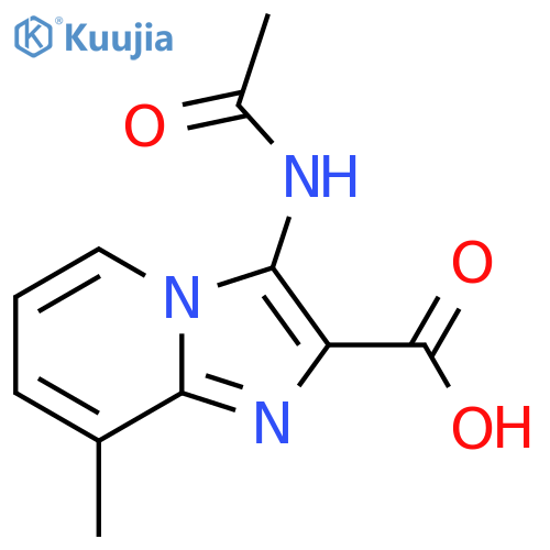 3-Acetamido-8-methylimidazo[1,2-a]pyridine-2-carboxylic acid structure