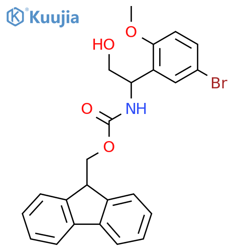 (9H-fluoren-9-yl)methyl N-[1-(5-bromo-2-methoxyphenyl)-2-hydroxyethyl]carbamate structure