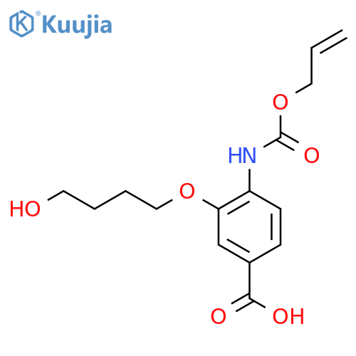 3-(4-Hydroxybutoxy)-4-{[(prop-2-en-1-yloxy)carbonyl]amino}benzoic acid structure