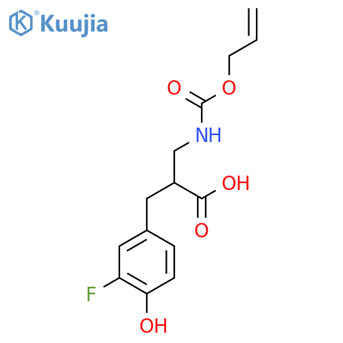2-[(3-Fluoro-4-hydroxyphenyl)methyl]-3-{[(prop-2-en-1-yloxy)carbonyl]amino}propanoic acid structure