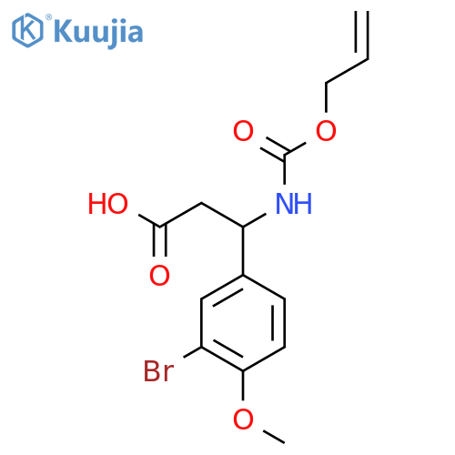 3-(3-Bromo-4-methoxyphenyl)-3-{[(prop-2-en-1-yloxy)carbonyl]amino}propanoic acid structure