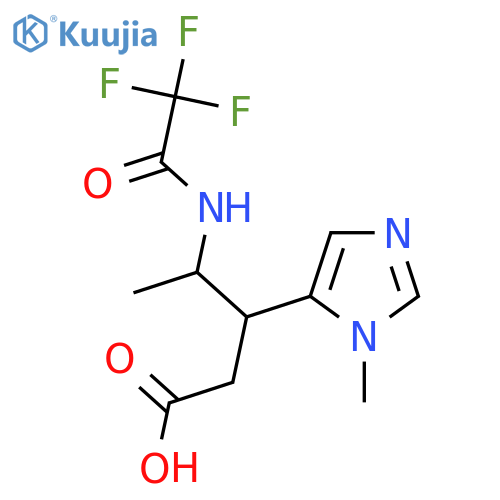 3-(1-methyl-1H-imidazol-5-yl)-4-(2,2,2-trifluoroacetamido)pentanoic acid structure