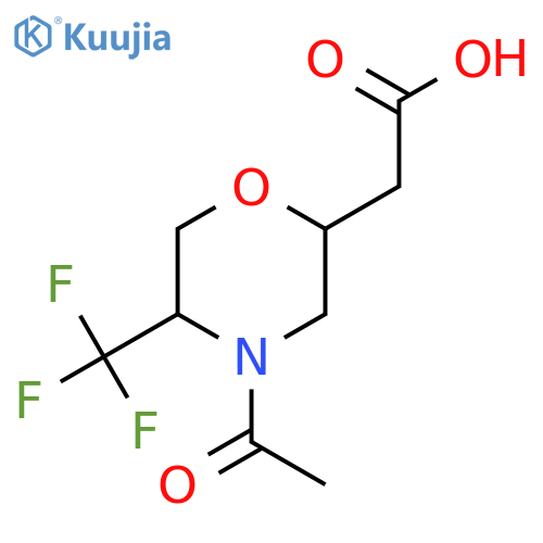 2-[4-Acetyl-5-(trifluoromethyl)morpholin-2-yl]acetic acid structure