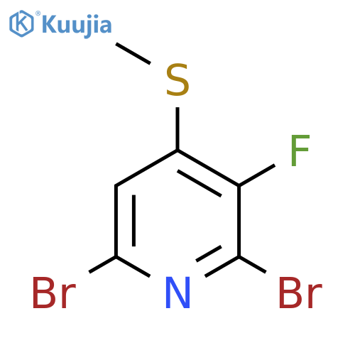 2,6-Dibromo-3-fluoro-4-(methylthio)pyridine structure