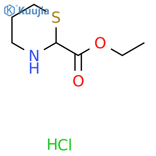 Ethyl 1,3-thiazinane-2-carboxylate hydrochloride structure
