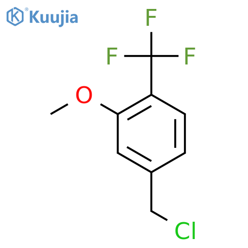 4-(chloromethyl)-2-methoxy-1-(trifluoromethyl)benzene structure